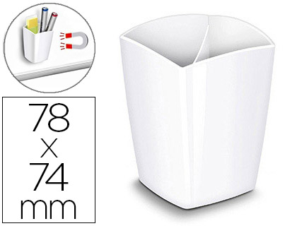 Cubilete portalápices cep magnético blanco